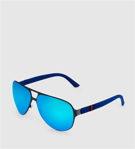 blue gucci aviators|Gucci aviators men's.